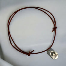 Load image into Gallery viewer, Leather Necklace with Flammable Dog Tag – Bold Statement Pendant