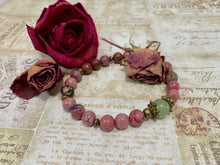 Load image into Gallery viewer, Zen Bloom – Rhodonite & Aventurine Spiritual Bracelet