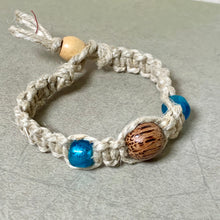 Load image into Gallery viewer, Thick Hemp Bracelet | Surfer Bracelet with Wood Beads
