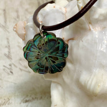 Load image into Gallery viewer, Leather Surfer Necklace with Mini Paua Shell – Iridescent Ocean Pendant for Men & Women
