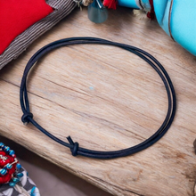 Load image into Gallery viewer, Men’s Adjustable Leather Necklace | Tidal Drift Leather Necklace | Surfer Style Rustic Choker