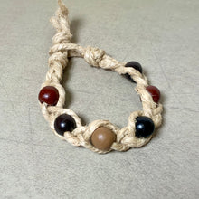 Load image into Gallery viewer, Thick Hemp Bracelet | Phatty Surfer Bracelet with Wood Beads