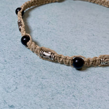 Load image into Gallery viewer, Surfer Hemp Necklace with Wood Beads – Handmade Beach Jewelry