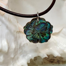 Load image into Gallery viewer, Leather Surfer Necklace with Mini Paua Shell – Iridescent Ocean Pendant for Men & Women