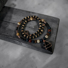 Load image into Gallery viewer, Obsidian Arrowhead Necklace | Handmade Tribal Jewelry Primitive Style
