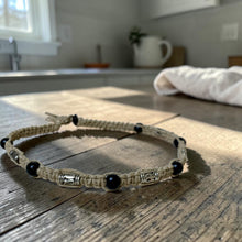 Load image into Gallery viewer, Surfer Hemp Necklace with Wood Beads – Handmade Beach Jewelry