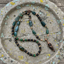 Load image into Gallery viewer, Black Agate Arrowhead Necklace | Tribal Stone Jewelry