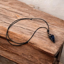Load image into Gallery viewer, Nightfall Talisman – Real Obsidian Arrowhead Necklace Primitive Jewelry, Men's Tribal Necklace