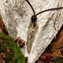 Load image into Gallery viewer, Sowilo Sun Amulet – Viking Antler Rune Pendant for Strength & Protection