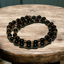 Load image into Gallery viewer, Primitive Obsidian Warrior Necklace |Real Stone Men's Jewelry