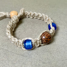 Load image into Gallery viewer, Thick Hemp Bracelet | Surfer Bracelet with Wood Beads