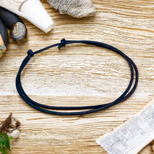 Load image into Gallery viewer, Men’s Adjustable Leather Necklace | Tidal Drift Leather Necklace | Surfer Style Rustic Choker