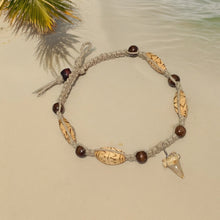 Load image into Gallery viewer, Hemp Necklace With Wood Beads And Shark Tooth