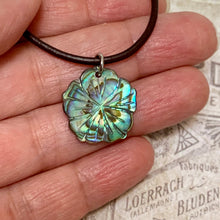 Load image into Gallery viewer, Leather Surfer Necklace with Mini Paua Shell – Iridescent Ocean Pendant for Men & Women