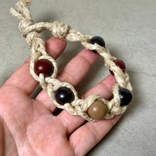 Load image into Gallery viewer, Thick Hemp Bracelet | Phatty Surfer Bracelet with Wood Beads