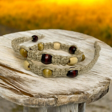 Load image into Gallery viewer, Earthbound Hemp Necklace| Surfer Phatty Thick Hemp Necklace | Woodland Wonder Hemp Choker