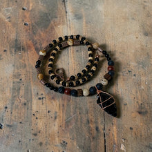 Load image into Gallery viewer, Obsidian Arrowhead Necklace | Handmade Tribal Jewelry Primitive Style