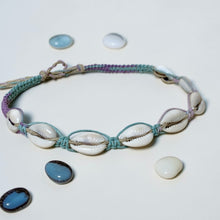 Load image into Gallery viewer, Necklace with shell beads and stones on a light background