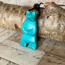 Load image into Gallery viewer, Bear Totem Necklace โ Hand Carved Gemstone Pendant on Leather (Limited Design)