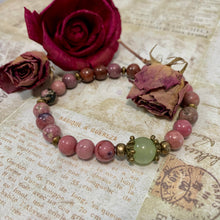 Load image into Gallery viewer, Zen Bloom – Rhodonite & Aventurine Spiritual Bracelet