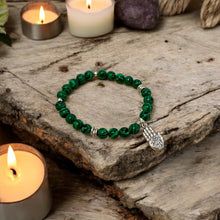 Load image into Gallery viewer, Guardian Spirit – Hamsa & Malachite Protection Bracelet