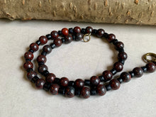 Load image into Gallery viewer, Brecciated Jasper Necklace Real Stone Mens Primitive Jewelry, Men's Tribal Necklace, Rustic Choker for Men