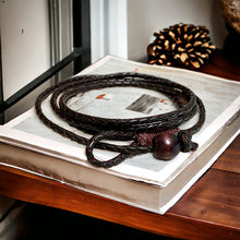Load image into Gallery viewer, Bola Leather Mens Bracelet 4 Wraps Surfer Style 3mm