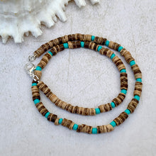 Load image into Gallery viewer, Surf & Sand – Beach-Inspired Necklaces - Coconut Shell & Beads - Handmade Puka Shell with Island Vibes
