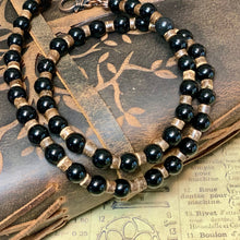 Load image into Gallery viewer, Primitive Obsidian Warrior Necklace |Real Stone Men's Jewelry