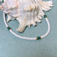 Load image into Gallery viewer, Island Tide Puka Shell Necklace – Green Beach Shell Choker