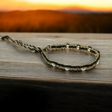 Load image into Gallery viewer, Black Tide Hemp Bracelet - Handmade Surfer & Boho Style Jewelry | Sunset Drift Hemp Bracelet