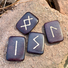 Load image into Gallery viewer, Elder Futhark Rune Set – Norse Pagan Gift for Men & Women - Hand Carved