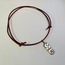 Load image into Gallery viewer, Leather Necklace with Urban Dog Tag | Street Style Pendant | Ride the Streets Skateboard