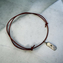 Load image into Gallery viewer, Leather Necklace with Broken Glass Dog Tag | Street Style Pendant | Ride the Streets Skateboard