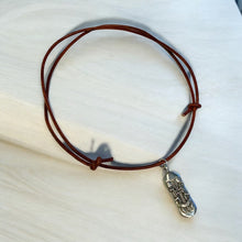 Load image into Gallery viewer, Leather Rider’s Cross Pendant Necklace | Biker Spirit Dog Tag | Highway Rebel Style