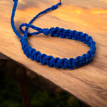 Load image into Gallery viewer, Hemp Bracelet with Navy Blue | Surfer Beach Style | Natural Style Accessory