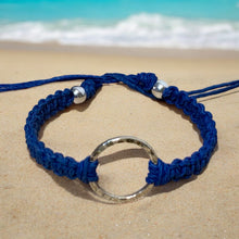 Load image into Gallery viewer, Friendship Bracelet Silver Karma Circle Turquoise | Beach Bracelet | Casual Summer Style