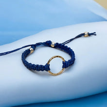 Load image into Gallery viewer, Friendship Bracelet Silver Karma Circle Turquoise | Beach Bracelet | Casual Summer Style