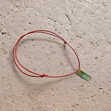 Load image into Gallery viewer, Sea Stone Amulet – Handmade Leather Necklace with Iridescent Paua Shell