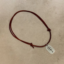 Load image into Gallery viewer, Leather Necklace with Dragon Dog Tag – Bold Mythical Pendant