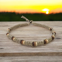 Load image into Gallery viewer, Surfer Phatty Thick Hemp Necklace With Wooden Beads