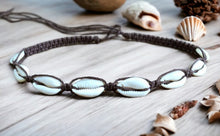 Load image into Gallery viewer, Brown Hemp Ocean Spirit Shell Necklace β Real Cowrie on Adjustable Hemp Cord