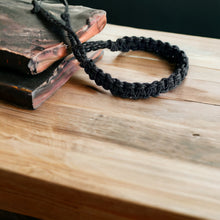 Load image into Gallery viewer, Black Hemp Surfer Bracelet – Minimalist Natural Style