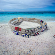 Load image into Gallery viewer, African Trade Beads Hemp Necklace – Authentic Ghana Beads on Thick Hemp Cord