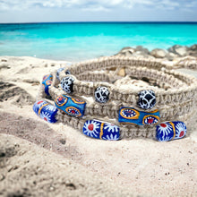 Load image into Gallery viewer, African Trade Beads Hemp Necklace – Authentic Ghana Beads on Thick Hemp Cord