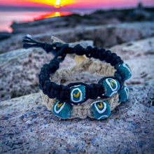 Load image into Gallery viewer, Thick Hemp Bracelet African Trade Beads
