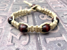 Load image into Gallery viewer, Phatty Hemp Bracelet with Wood Beads | Handmade Surfer Jewelry