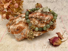 Load image into Gallery viewer, Hamsa Collection Labradorite Yoga Mala Bracelet