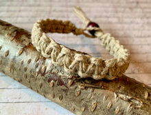 Load image into Gallery viewer, Natural Double Hemp Bracelet – Unisex Sandy Beige Boho Style
