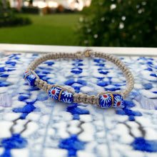 Load image into Gallery viewer, African Trade Beads Hemp Necklace – Authentic Ghana Beads on Thick Hemp Cord